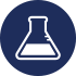 An icon of an Erlenmeyer flask.