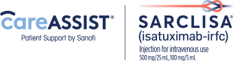 CareASSIST Patient Support by Sanofi Genzyme. SARCLISA® (isatuximab-irfc) Injection for intravenous use | 500 mg/25 mL, 100 mg/5 mL