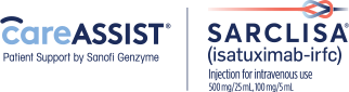 CareASSIST Patient Support by Sanofi Genzyme. SARCLISA® (isatuximab-irfc) Injection for intravenous use | 500 mg/25 mL, 100 mg/5 mL